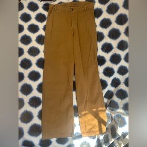 Vintage 50s-60s British Chore Pants Deadstock Brown Trousers Unisex